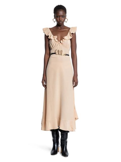 Chloé Long-Sun-Dress-In-Crepe-De-Chine