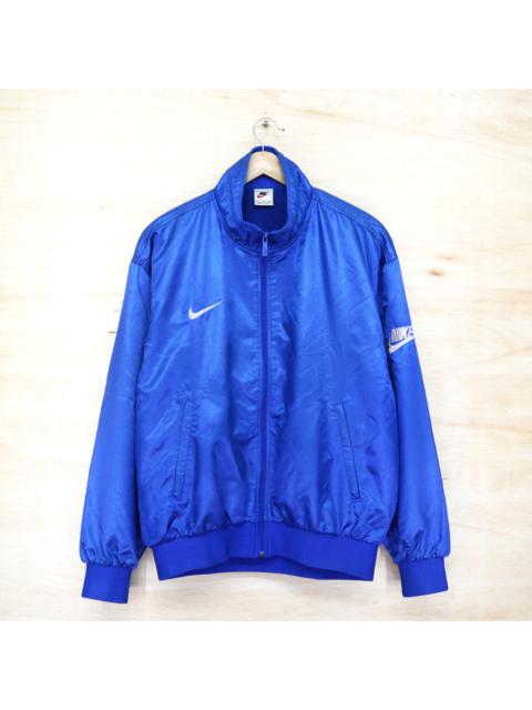 Nike Vintage 90s NIKE Mini Logo Embroidered Bomber Windbreaker Satin Jacket