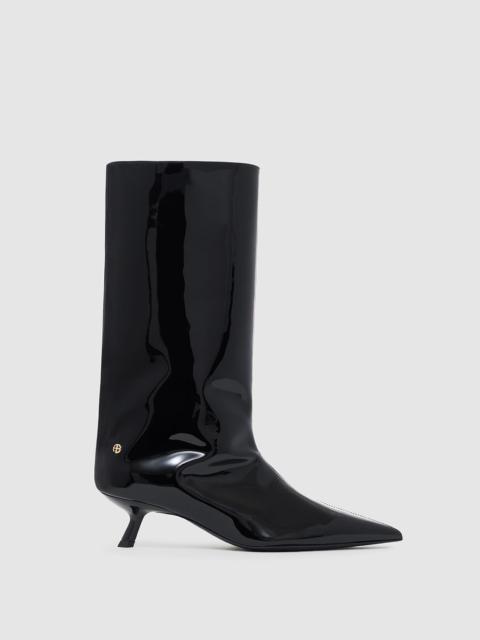 ANINE BING Hilda Wide Boots - Black Patent