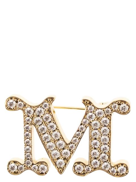 Max Mara Maxmara Women Mxafacella - Monogram Brooch With Crystals
