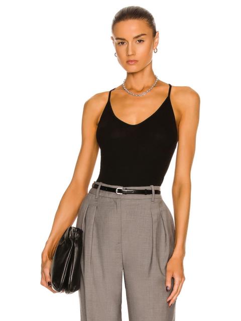 Enza Costa Stretch Silk Knit V Racer Tank