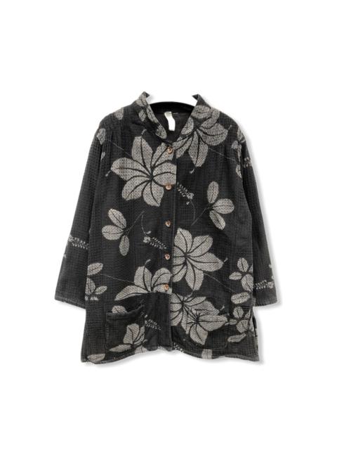 Other Designers Japanese Brand - Japanese Traditional Overprint Flower Japanese Fabric Jacket