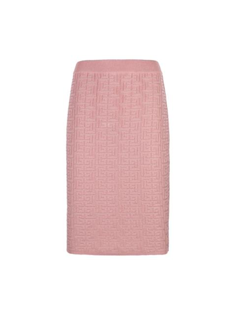 Balmain pink viscose skirt