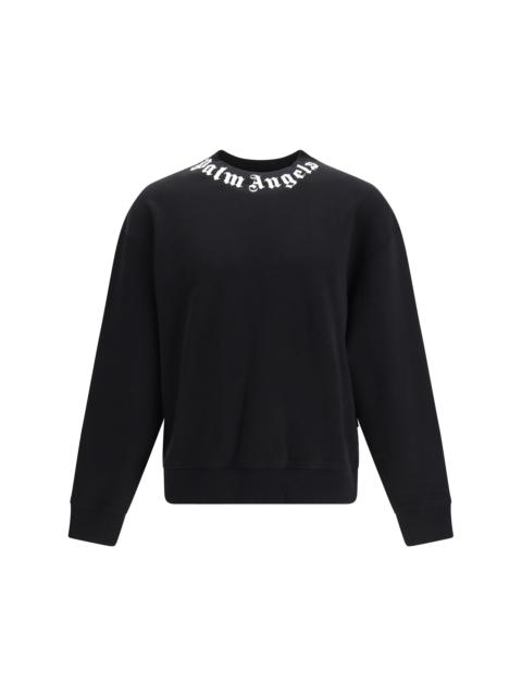 Palm Angels Palm Angels Cotton Crewneck Sweatshirt Black-Off White
