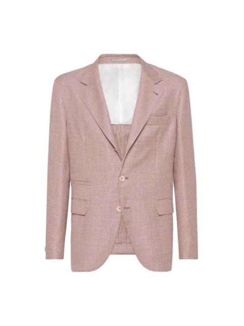 Brunello Cucinelli Brunello Cucinelli Men'S White And Red Wool Linen Blazer