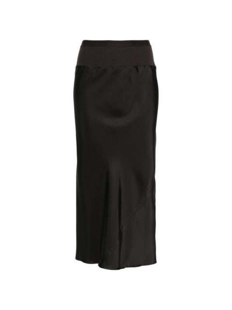 Rick Owens A-line bias midi skirt