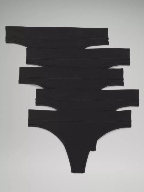 lululemon UnderEase Mid-Rise Thong Underwear *5 Pack