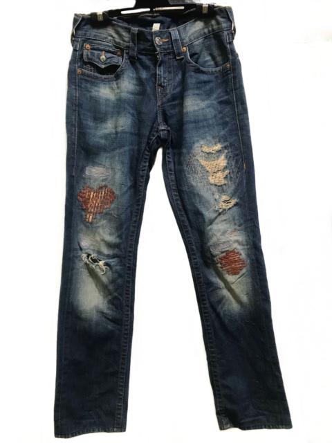 Other Designers True Religion Distressed Sashiko Denim Pants