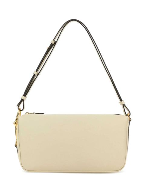 GUCCI Gucci Women Ivory Leather Medium Gucci Half Horsebit Shoulder Bag