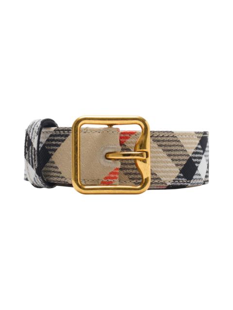 Burberry burberry Check B Buckle Canvas Belt in Sand Ip Check at Nordstrom