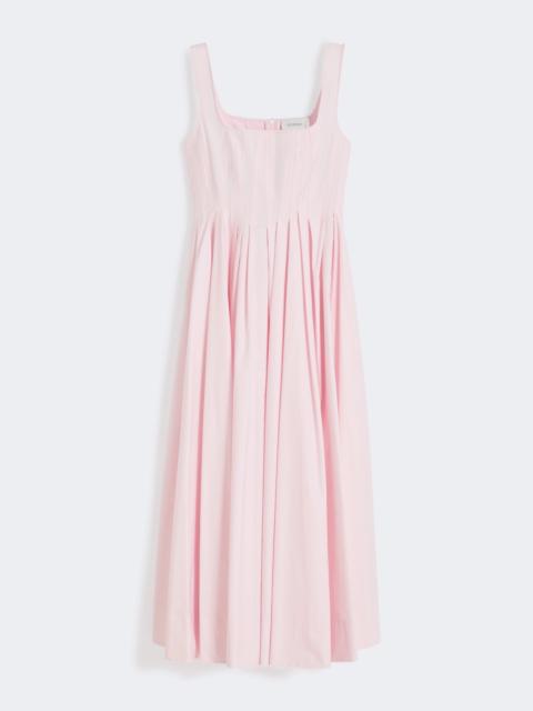 Sportmax Long sleeveless pure cotton dress - PINK