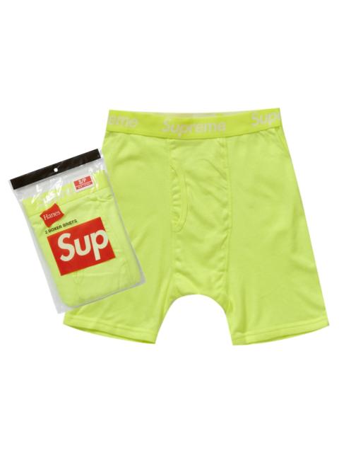Supreme Supreme Hanes Boxer Briefs (2 Pack) Fluorescent Yellow