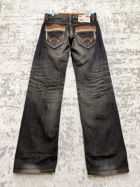Kapital Edwin 434XVS Vintage Faded Black Denim Honeycomb Whisker Fit