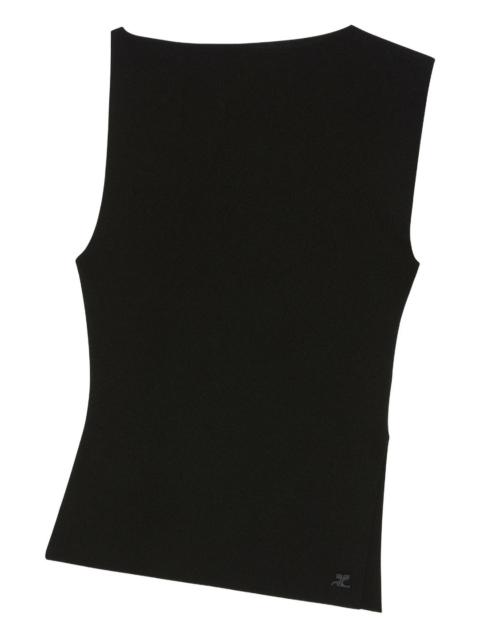 courrèges Oblique Square Interlock Top