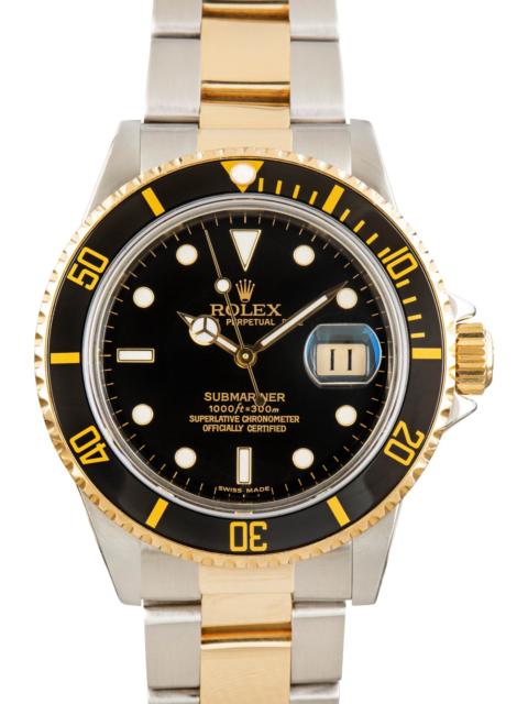 ROLEX Men's Rolex Submariner 16803 Black Dial