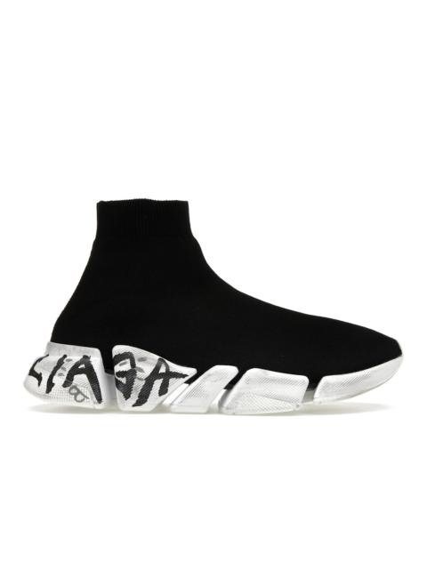 BALENCIAGA Balenciaga Speed 2.0 Graffiti Recycled Knit Black (Women's)