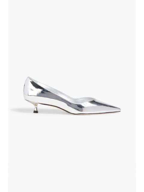 Stuart Weitzman Eva 35 mirrored-leather pumps