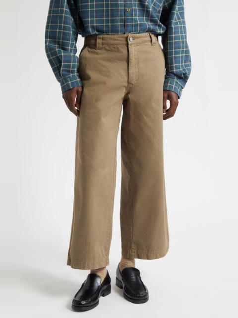ERL ERL Gender Inclusive Crop Chinos in Taupe at Nordstrom