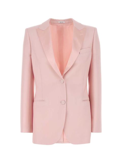Alexander McQueen Alexander Mcqueen Women Pink Wool Blend Blazer