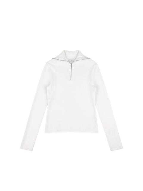 entire studios ZIP UP TURTLENECK SLIM IVORY