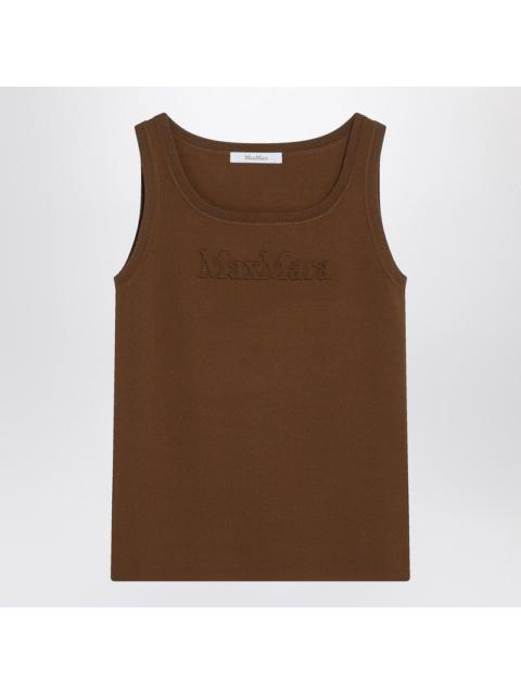 Max Mara Olive Green Top In Crêpe Viscose Women