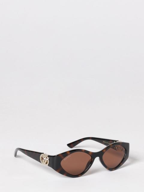 GUCCI Gucci Women Gucci Rounded Acetate Sunglasses With Gg Monogram