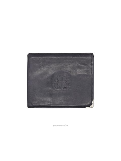 BALENCIAGA Balenciaga BB Logo Bifold Wallet - Black Leather