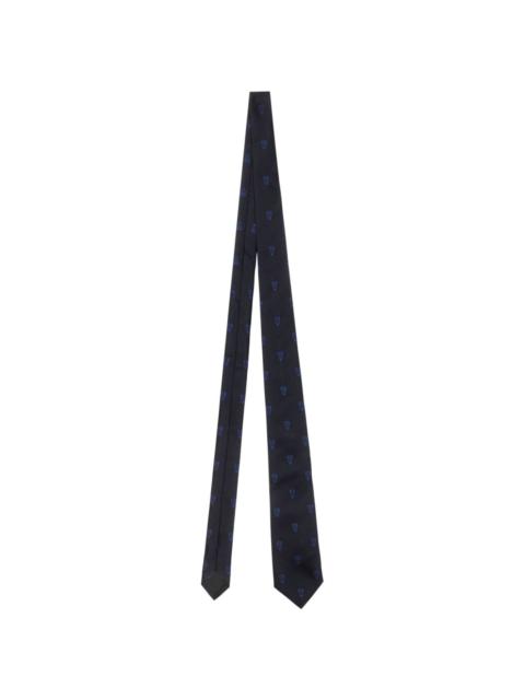 patterned-jacquard silk tie