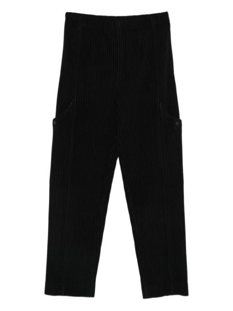 ISSEY MIYAKE pleated straight-leg trousers