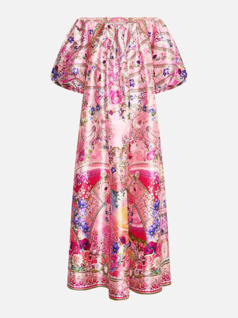 CAMILLA OFF SHOULDER LONG PUFF DRESS