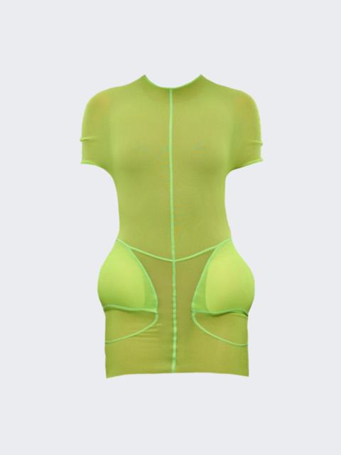 Jean Paul Gaultier X Shayne Oliver Mesh Short Dress Lime