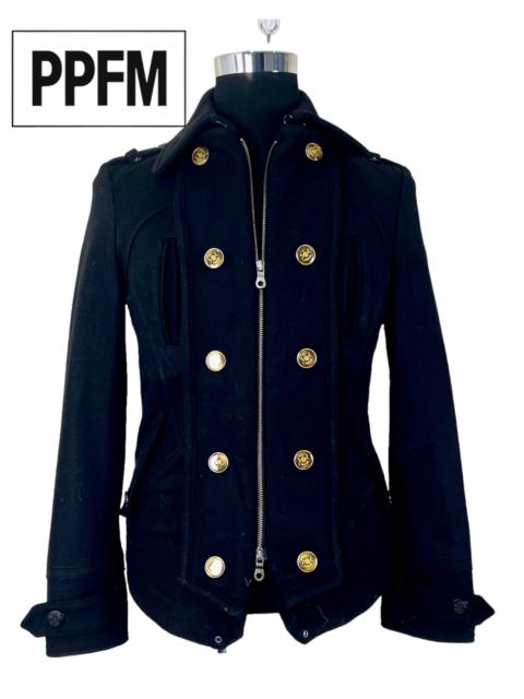 Other Designers Archival Clothing - VINTAGE PPFM DOUBLE LINNING WOOL BLEND PEACOAT JACKET