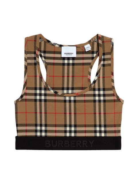 Burberry Dalby Check Sports Bra