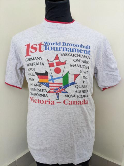 Other Designers VINTAGE BELTON TAG 1st WORLD BROOMBALL TOURNAMENT