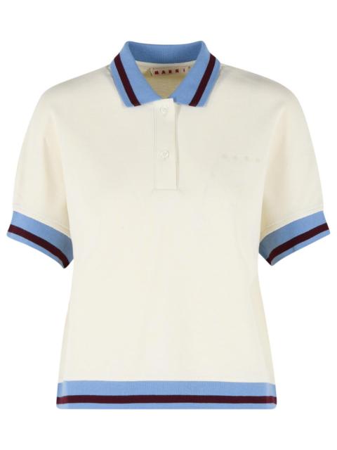 Marni Marni Ivory Cotton Polo Shirt Women