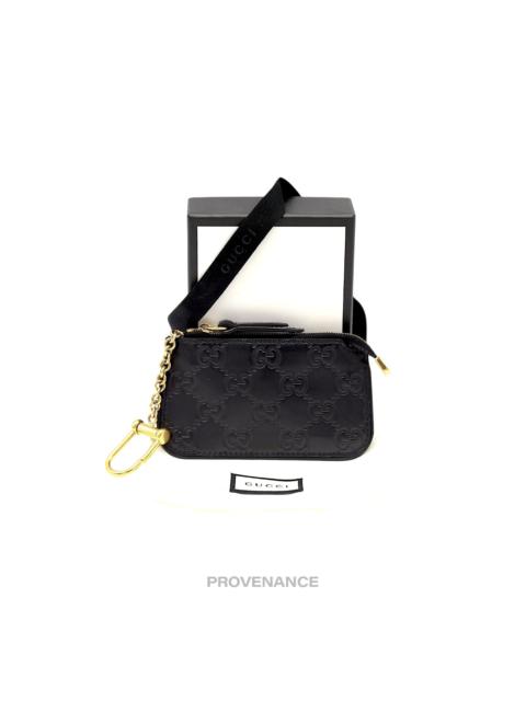 Gucci Key Pouch Cles - Black GG Guccissima Leather