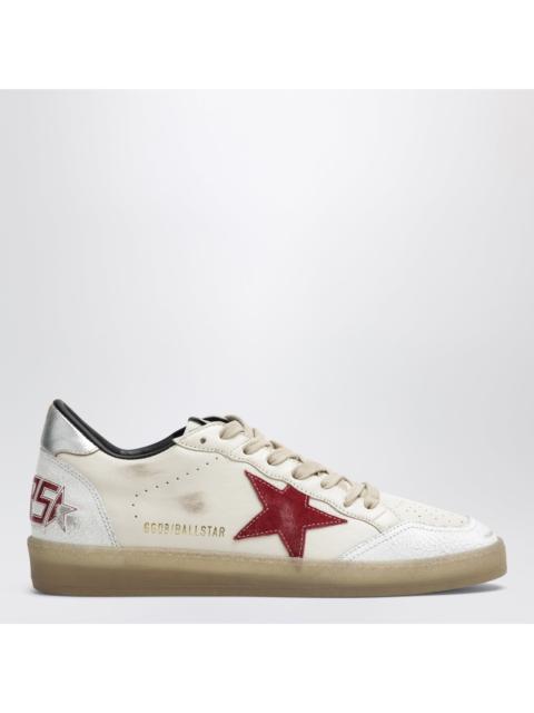 Golden Goose Golden Goose Ball Star Sneakers In Butter Beige/White/Red Men