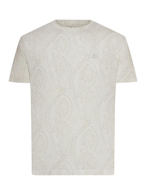 Etro Etro Men Cotton T-Shirt With Arnica Pattern