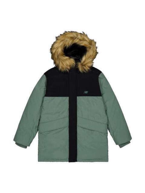 New Balance Warm Long Parka Jacket 'Green Black' AMJ33330-DKJ