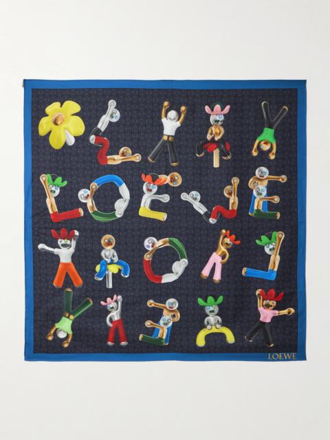Loewe Printed Organic Silk-twill Scarf