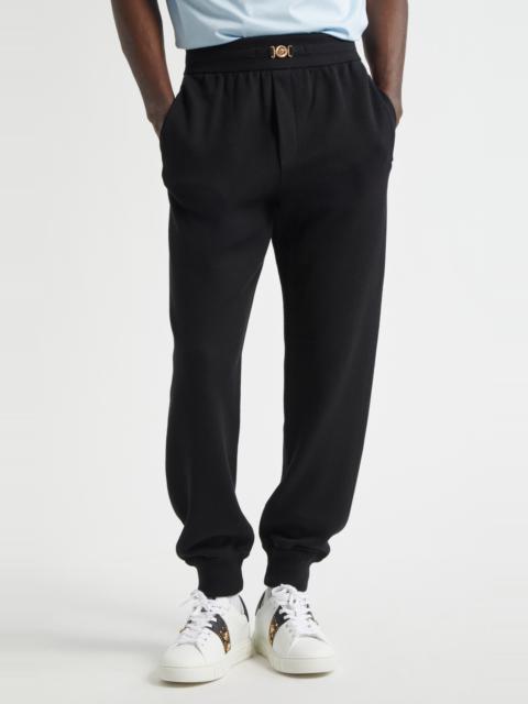 VERSACE Versace Medusa Biggie Cotton & Cashmere Joggers in Black at Nordstrom