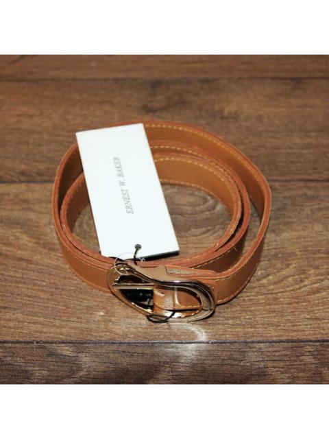 BNWT SS23 ERNEST W. BAKER GOLD BUCKLE LEATHER BELT S