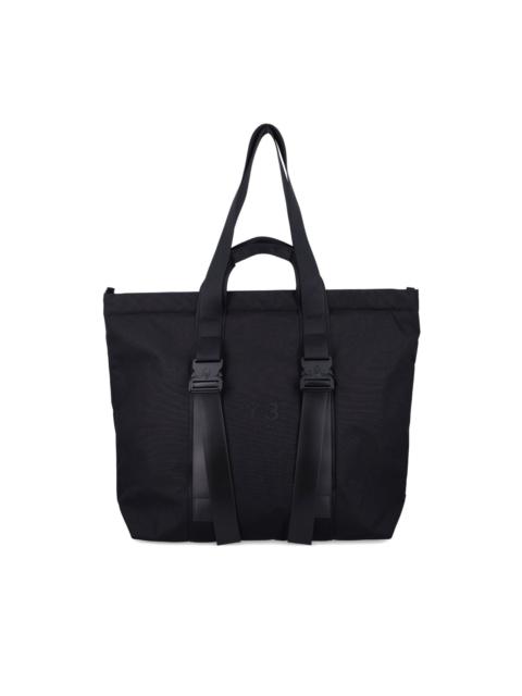 Y-3 buckle-strap shopper tote bag