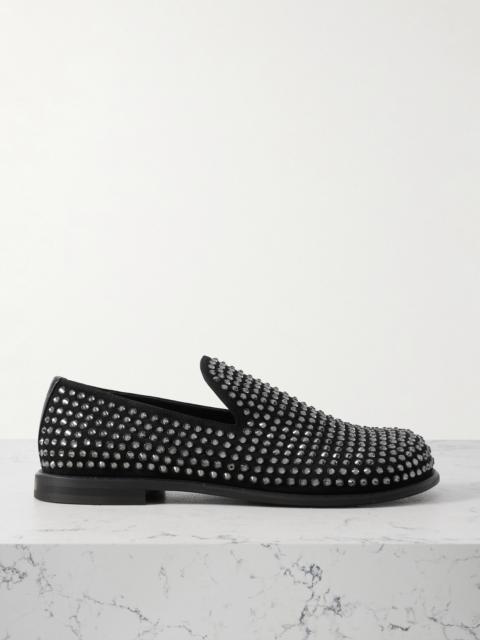 JW Anderson Crystal-embellished Suede Loafers