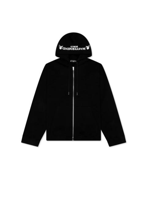 MASTERMIND WORLD BOXY OG PUFFED ZIP-UP HOODIE - BLACK