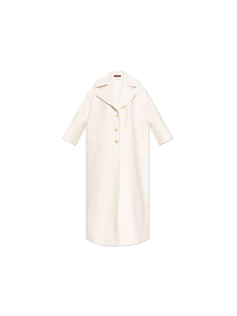 GUCCI GUCCI Ivory Wool Coat New & Authentic (Women's size:IT 38;)