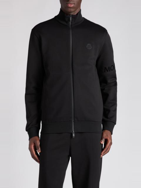 Moncler Moncler Mixed Media Cardigan in Black at Nordstrom