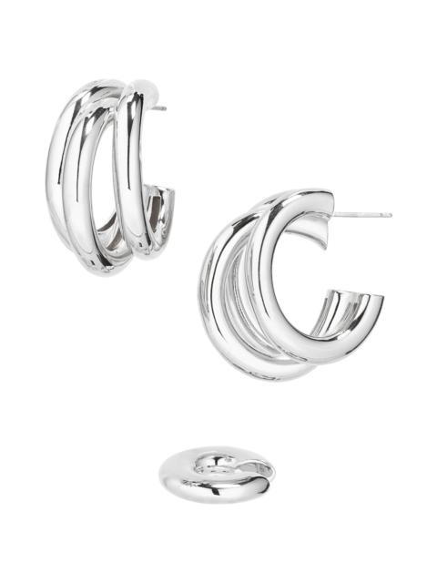 rabanne Rabanne Triple Loop Hoop Earrings & Ear Cuff Set in Silver at Nordstrom