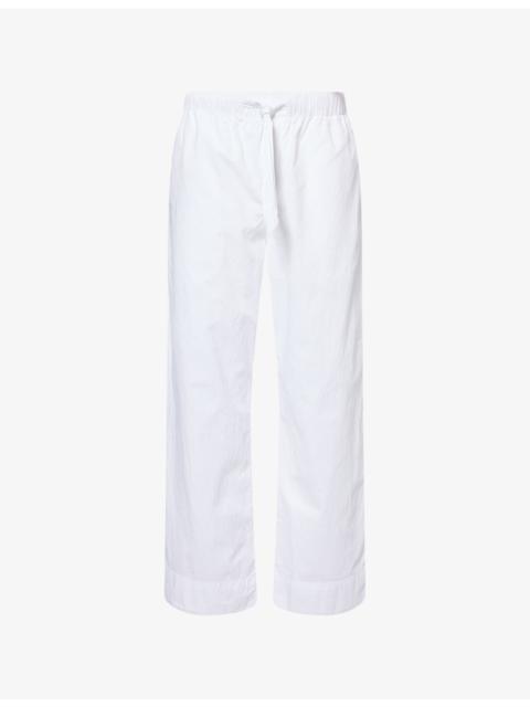 FRESCOBOL CARIOCA Luan Seersucker Straight-Leg Cotton-Blend Trousers