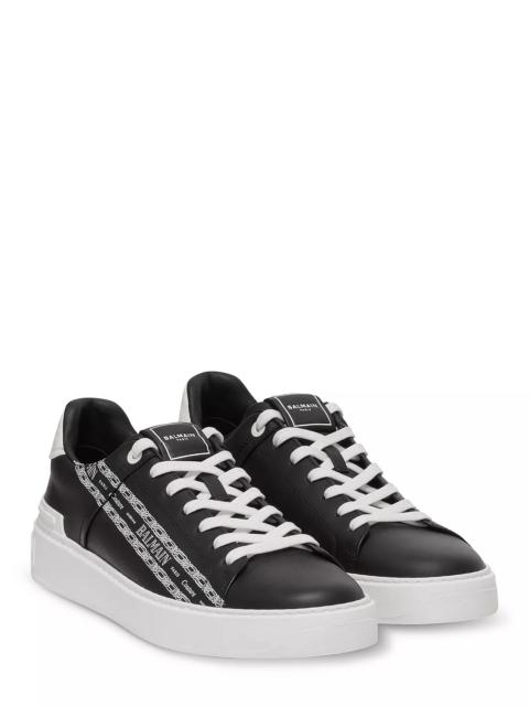 Balmain Men's B-Court Chain Logo Lace Up Sneakers
